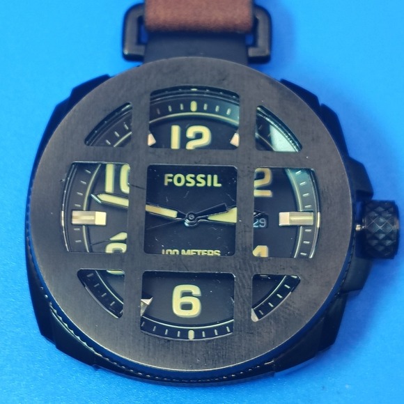 Vintage Limited Edition 2012 Fossil Modern Machine 43mm Mens Quartz Clip Watch
